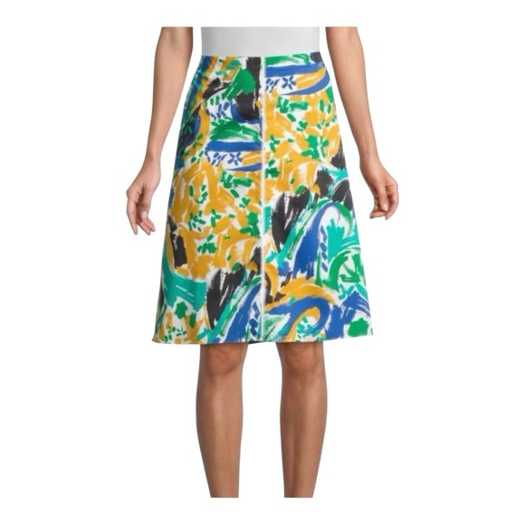 Kobi Halperin Dresses & Skirts - Kobi Halperin Skirt Womens Size Small Lined Colorful Print Blue Yellow